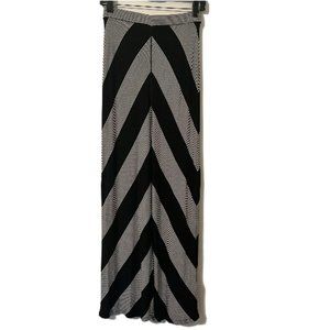 Max Studio Black Chevron Maxi Skirt Women XS